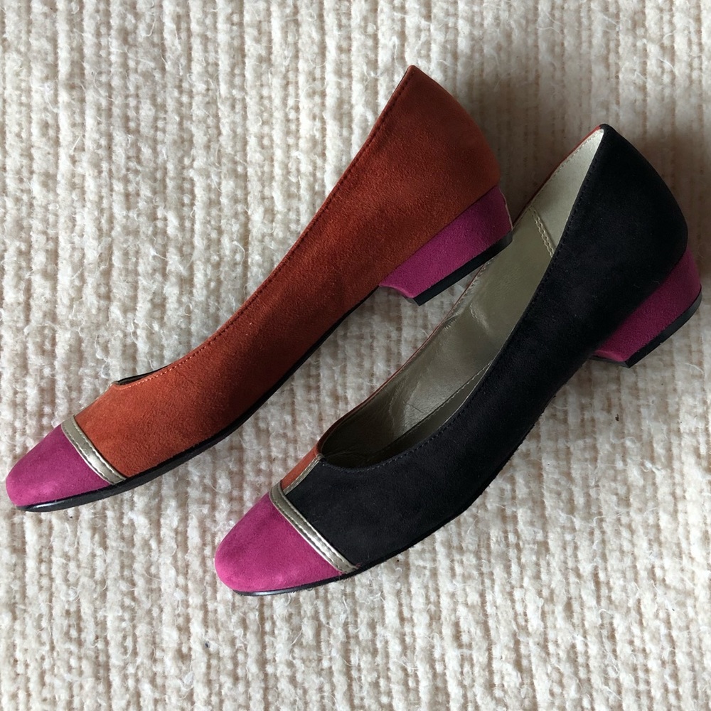 LIZ CLAIBORNE colorblock round toe shoes